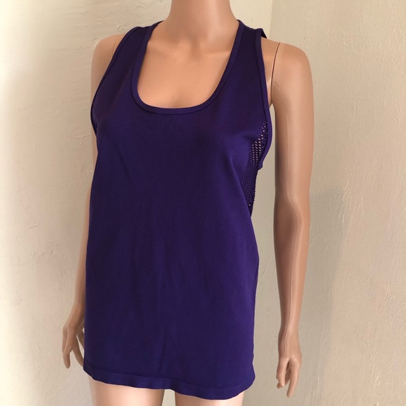 Fabletics Serenity Seamless Purple Open-Mesh Tank-Top Women’s Size XL NWT Shirt - Picture 12 of 16